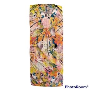 Parrot 100% Viscose Italy Fulars Scarf Wrap Birds Conure